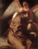 Gentileschi, Orazio - St Francis Supported by an Angel